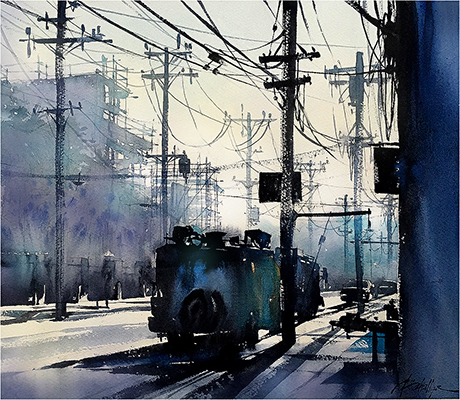 ThomasSchaller-Glencoe Avenue Morning - Los Angeles