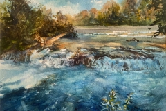 Third Place Award: Larry Nagode’s “Somewhere North of Buffalo”, 19z’ x 23”, $750