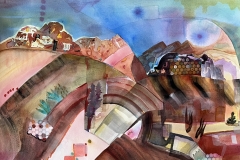 Second Place Award: Cathy Skerker’s "At Every Turn”, 21” x 26”, $500