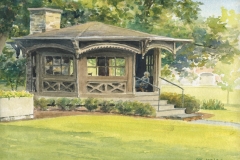 Honorable Mention Award: Mike Killelea’s “Clemens Gazebo”, 14” x 15”, $325