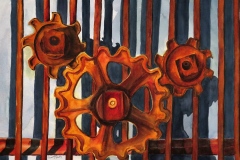 Sherryl Kuhn Perez's A Cog in Time, 18" X 24"$550