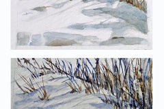 Judge's Choice Award - Janet Ide's "Snow Shadows Diptych"