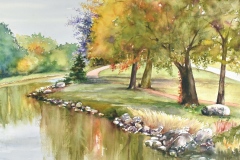 Manning McCandlish's "Rock Trees If You Please", 20.5x13.75, $350