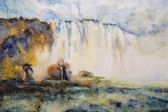 Debra Meier's "Base of the Falls", 6x8, $250