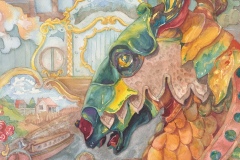 Carol Case Siracuse's "Carousel Steed", 14.5x14.5, $650