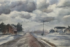 Louise Vacco's,  "Sunday in January", 11x13, $400