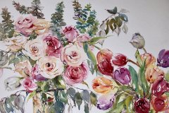 Jody Ziehm's, "Tulips and Roses", 22x30, $800