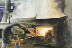 Michael Killelea, Making Maple Syrup, image size 9X12, $550