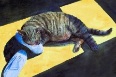 Kenneth Faust, Afternoon Nap, 16 x 20, $400