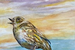 Susan Liddell, Bringing in the  Morning Mist with Song, 14 x 17, $200