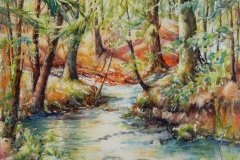 Jennifer Koury, Forest Serenade in Orange, 29 x 22, $1,375