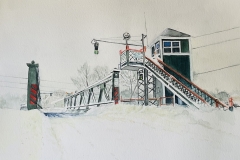 Brenda Cretney, Erie Canal Lift Bridge, 14 x 18.5, $900