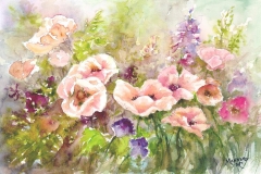 Manning McCandlish, Pink Poppies, 12.5 x 8, $300