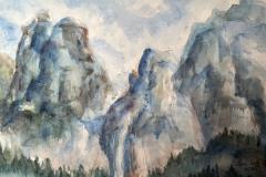 Jean Jain, Misty Mountains, 10 x 13, $275