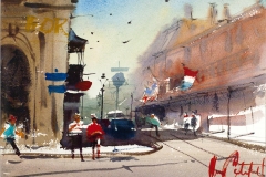 Alvaro Castagnet- City Scape 14 x 18 Price $800