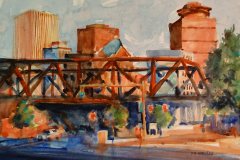 David Gardner, Rochester Skyline, 15 " x 19" image
