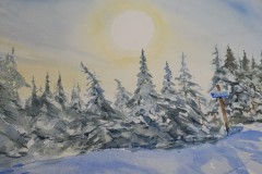 Judy Tannenhaus, Slopeside Dawn, 15.5" x 20" image