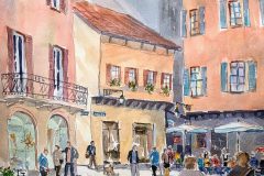 "Plaza in Bellagio" by David Gardner, $1200