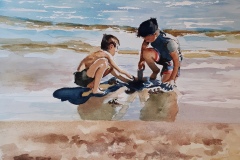 "Boys at the Beach" by Jennifer Parsons, nfs