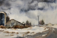 "Barn on Angling Road" by Louise Vacco, $300