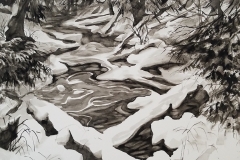 Timothy Kerr's "Snowy Creek", 25" x 22.5", $550