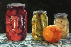 Kathy Armstrong's "Pandemic Provisions", 20" x 23", $850.