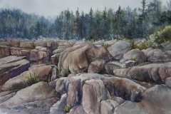 Martha Rogala's "Rocks at Arcadia", 18" x 24", $400