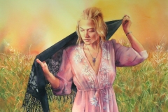 Barbara Fox's "Aurora", 28" x 35", $3800