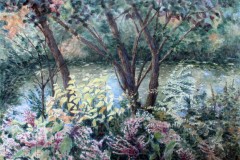 Doreen Boyer DeBoth, Scajaquada Creek in Early Summer, 30 x 22, $1,500