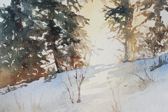 Martha Rogala, Quiet Side of the Sledding Hill, 15 x 21, $300