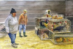 Michael Killelea, Chicken Auction, 11x15, $650